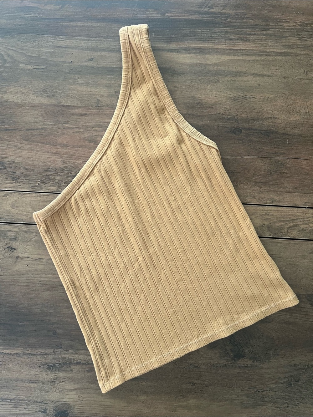 American Eagle Medium Ribbed One-Shoulder Tank Top
